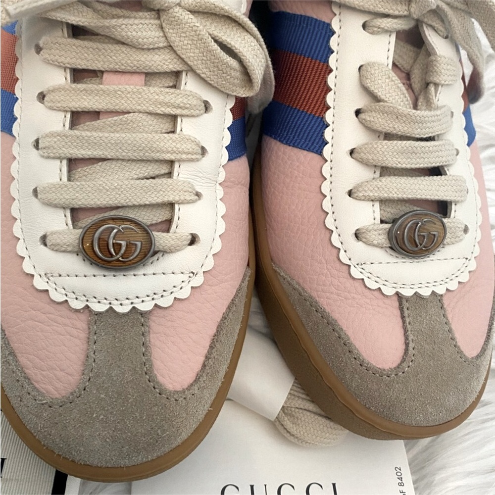 Gucci Pink and Blue Sneakers - Picture 4 of 7